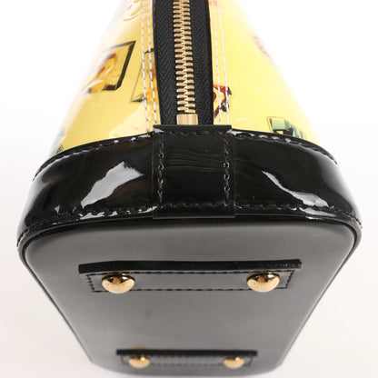 Louis Vuitton Alma BB Vernis Nicolas Squiere Handbag in Yellow x Black M50419