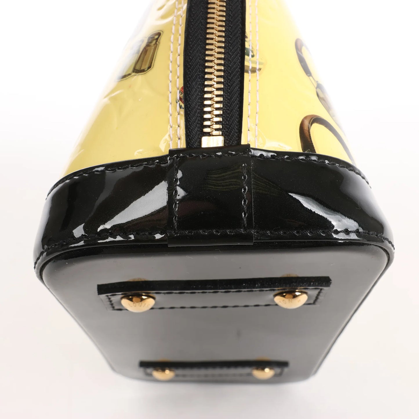 Louis Vuitton Alma BB Vernis Nicolas Squiere Handbag in Yellow x Black M50419