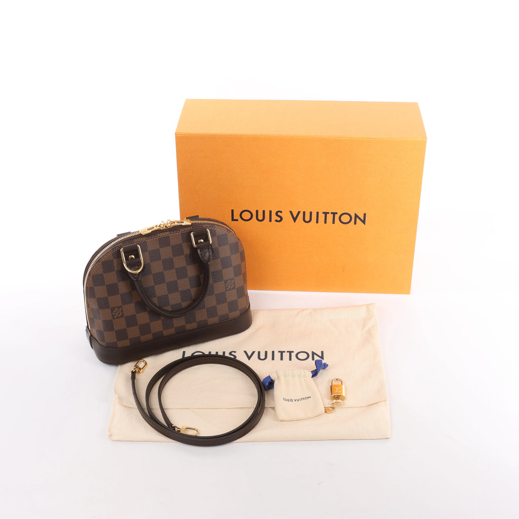 Louis Vuitton Alma BB Damier Ebene 2Way Handbag in Brown