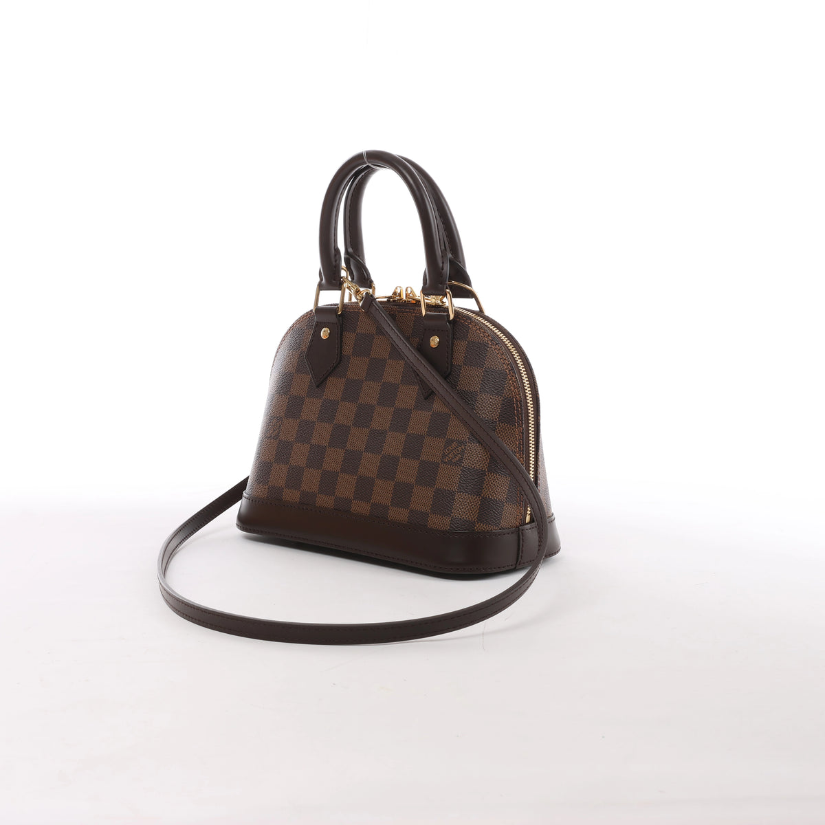 Louis Vuitton Alma BB Damier Ebene 2Way Handbag in Brown