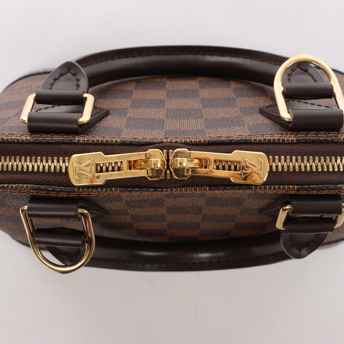 Louis Vuitton Alma BB Damier Ebene 2Way Handbag in Brown
