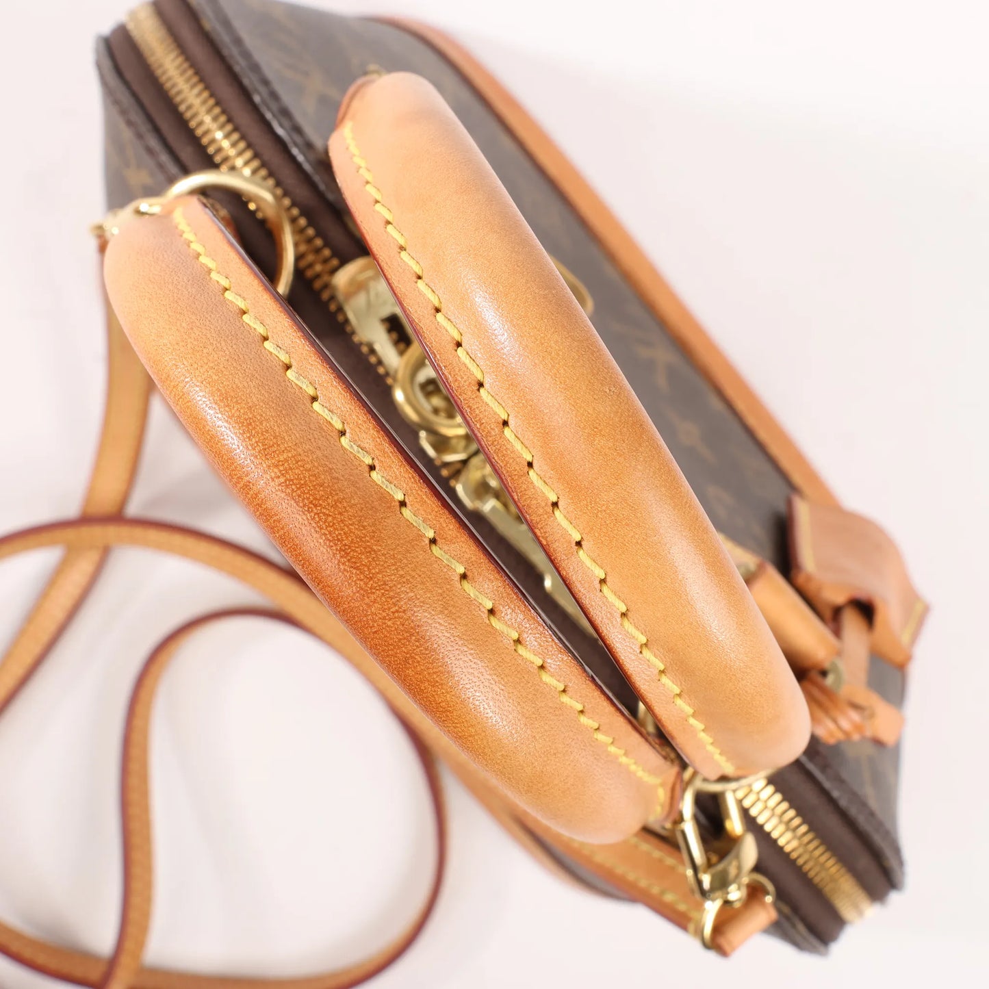 Louis Vuitton Alma BB Monogram Canvas 2Way Handbag in Brown M53152