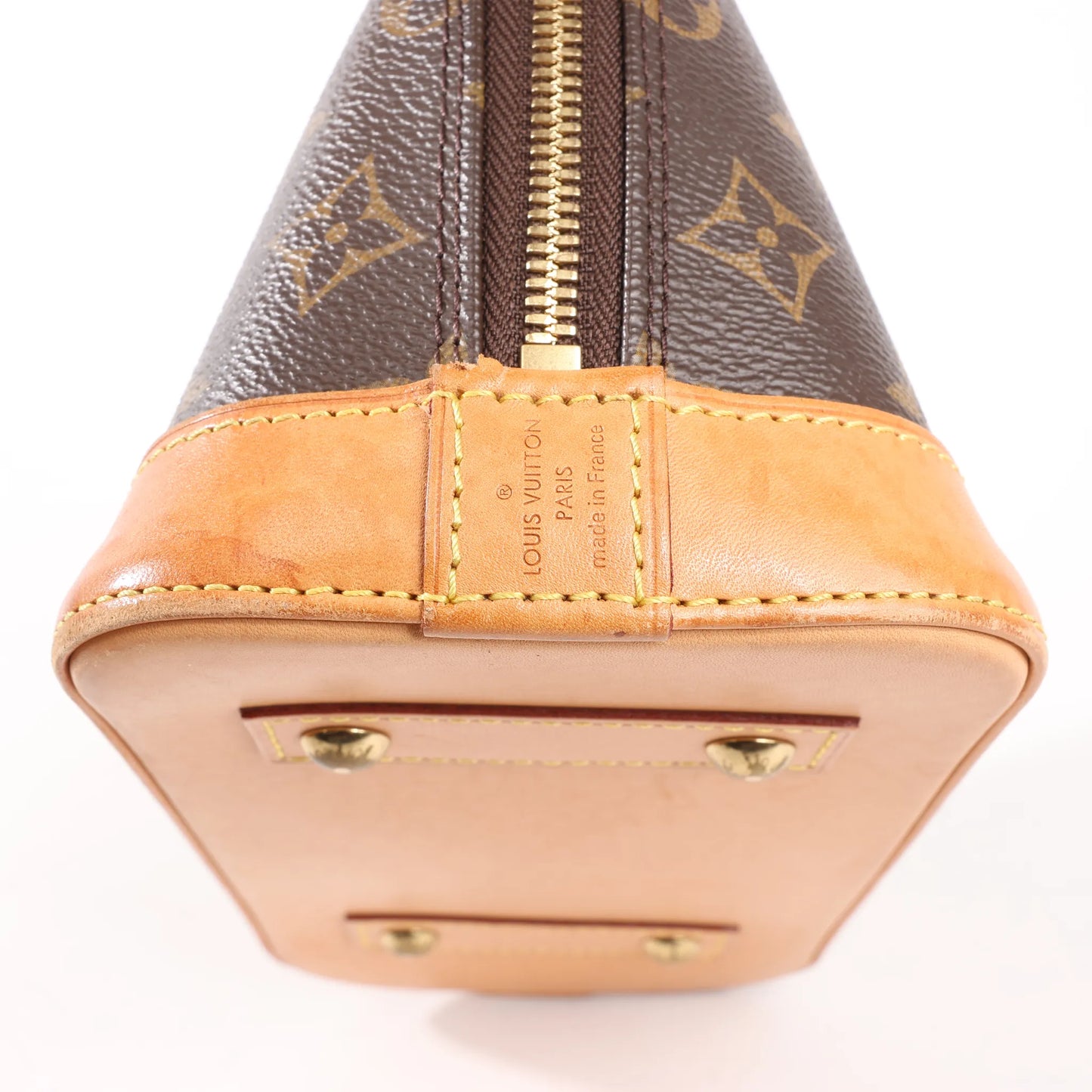 Louis Vuitton Alma BB Monogram Canvas 2Way Handbag in Brown M53152