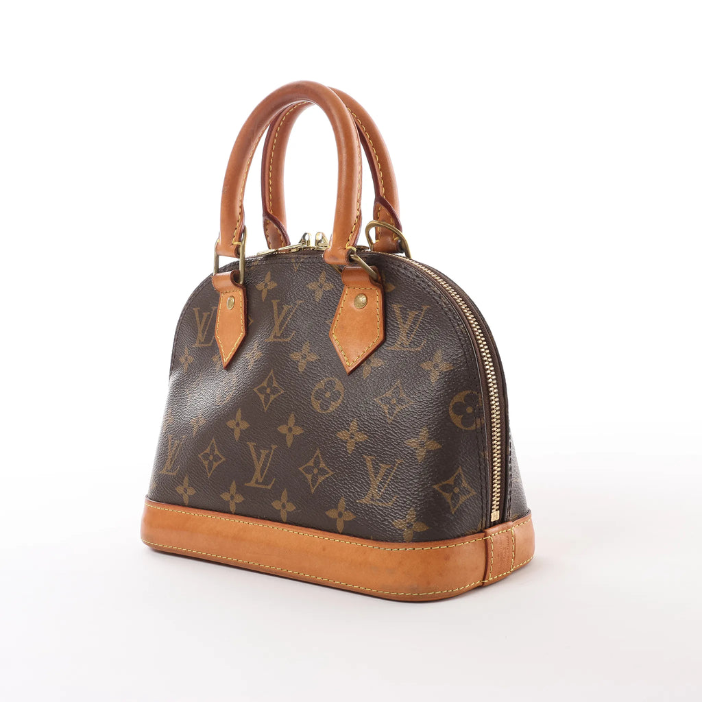 Louis Vuitton Alma BB Monogram Canvas 2Way Handbag in Brown M53152