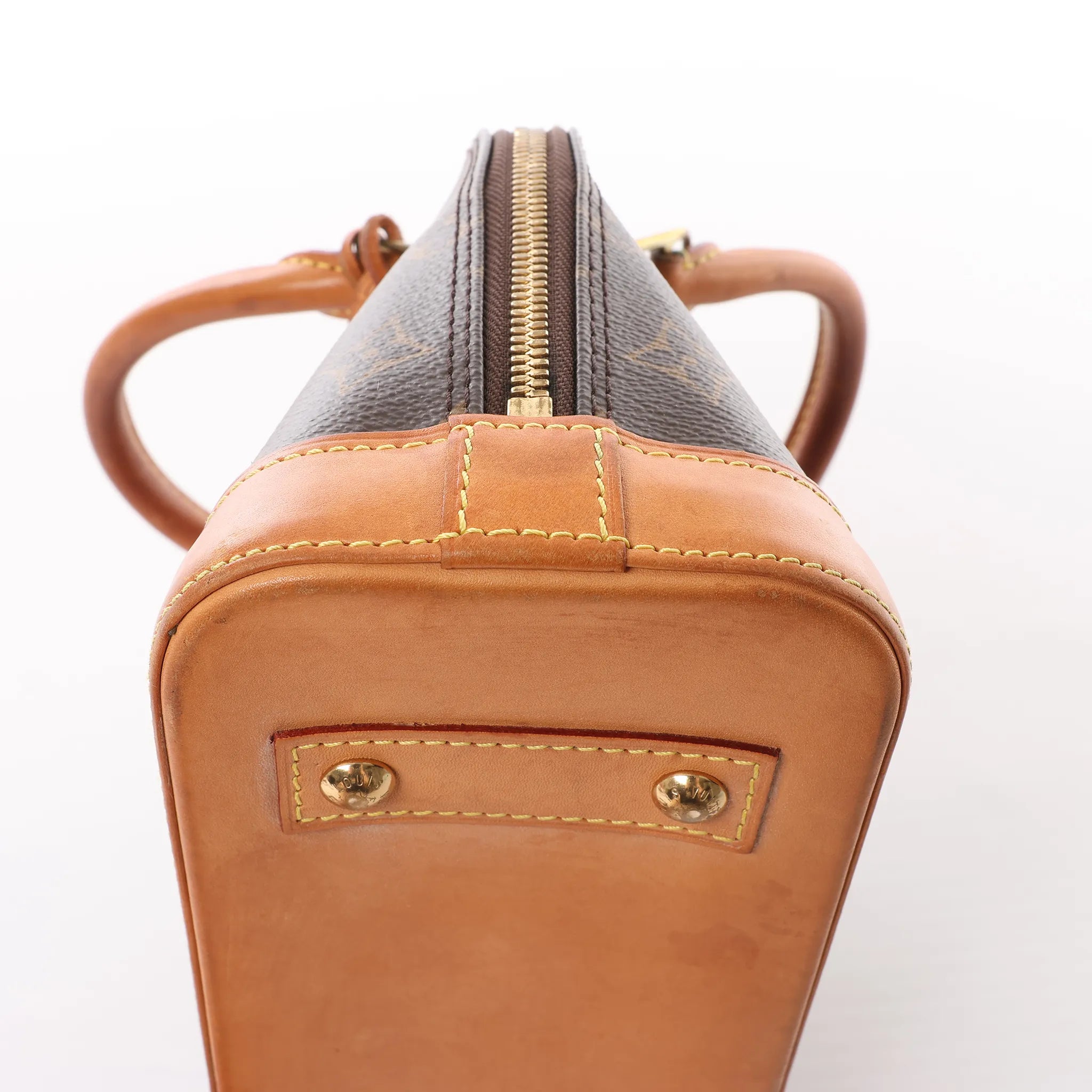 Louis Vuitton Alma BB Monogram Canvas 2Way Handbag in Brown M53152
