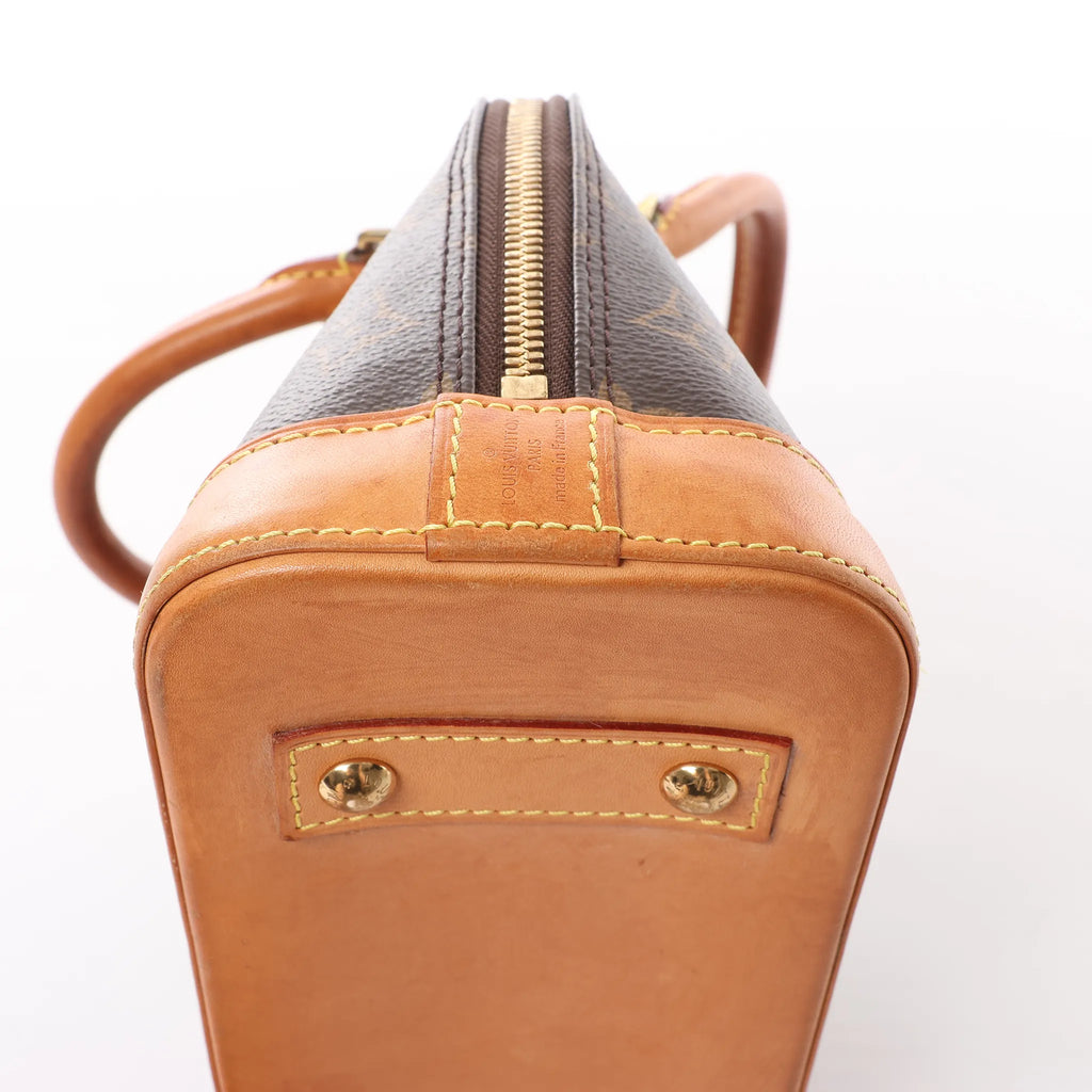 Louis Vuitton Alma BB Monogram Canvas 2Way Handbag in Brown M53152