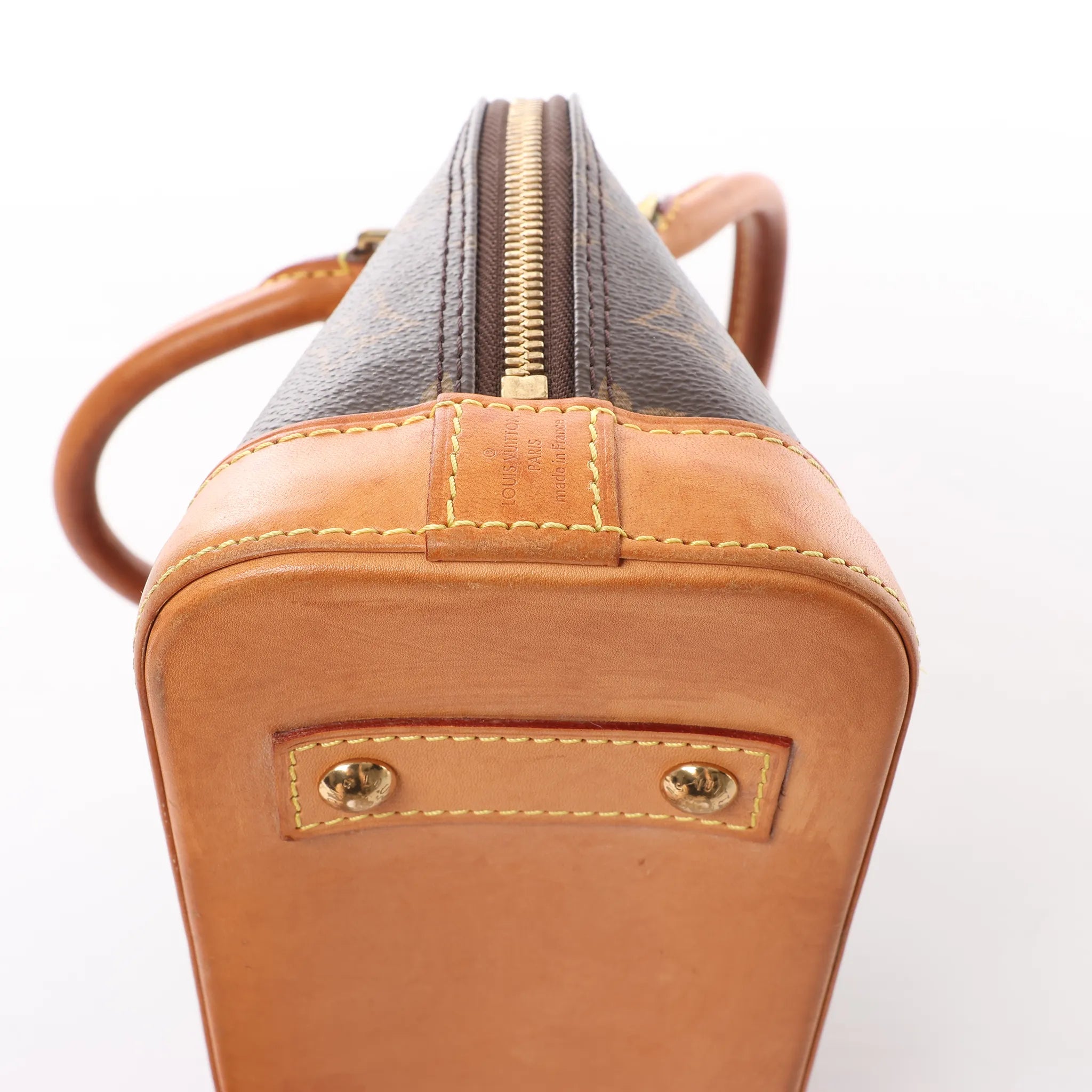Louis Vuitton Alma BB Monogram Canvas 2Way Handbag in Brown M53152