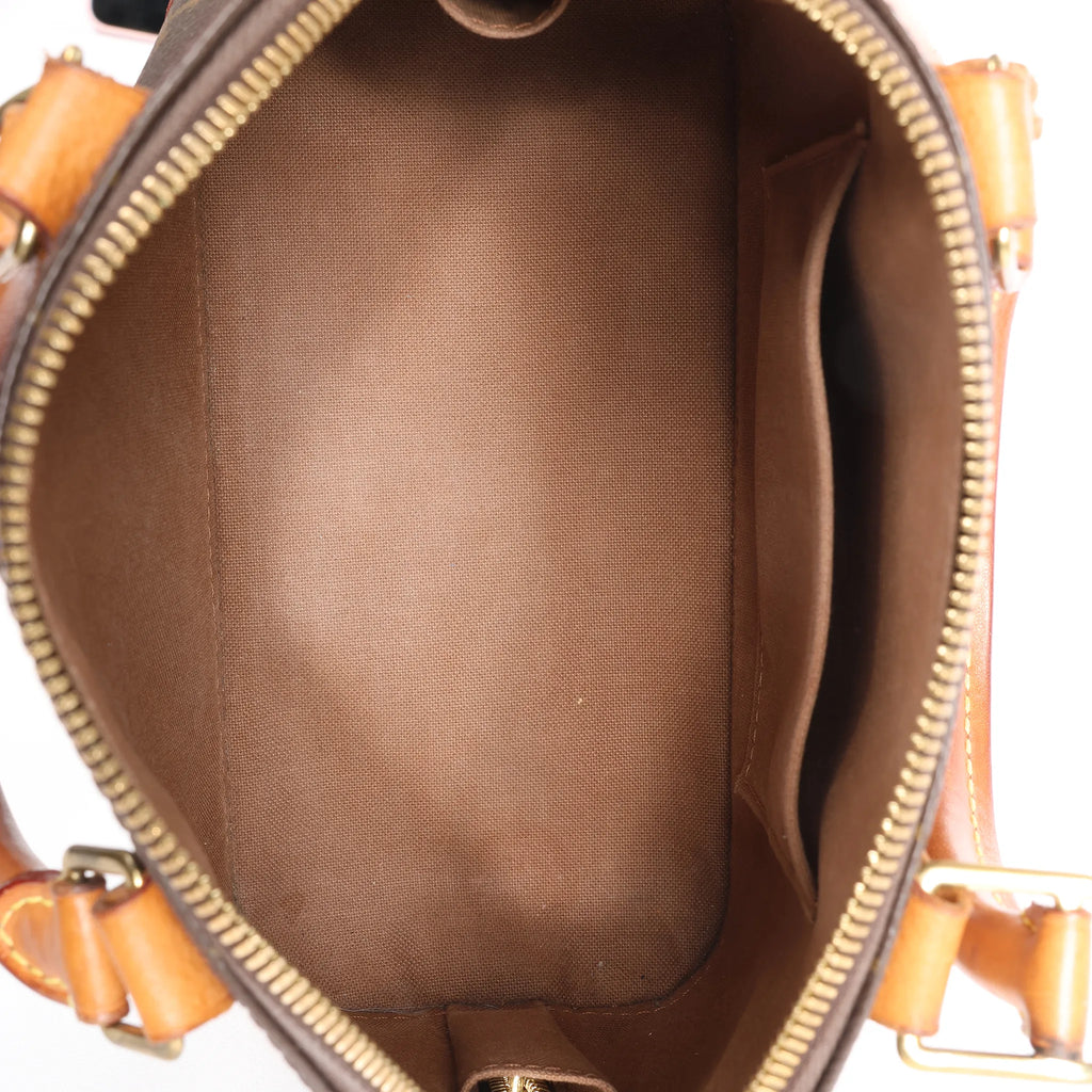 Louis Vuitton Alma BB Monogram Canvas 2Way Handbag in Brown M53152
