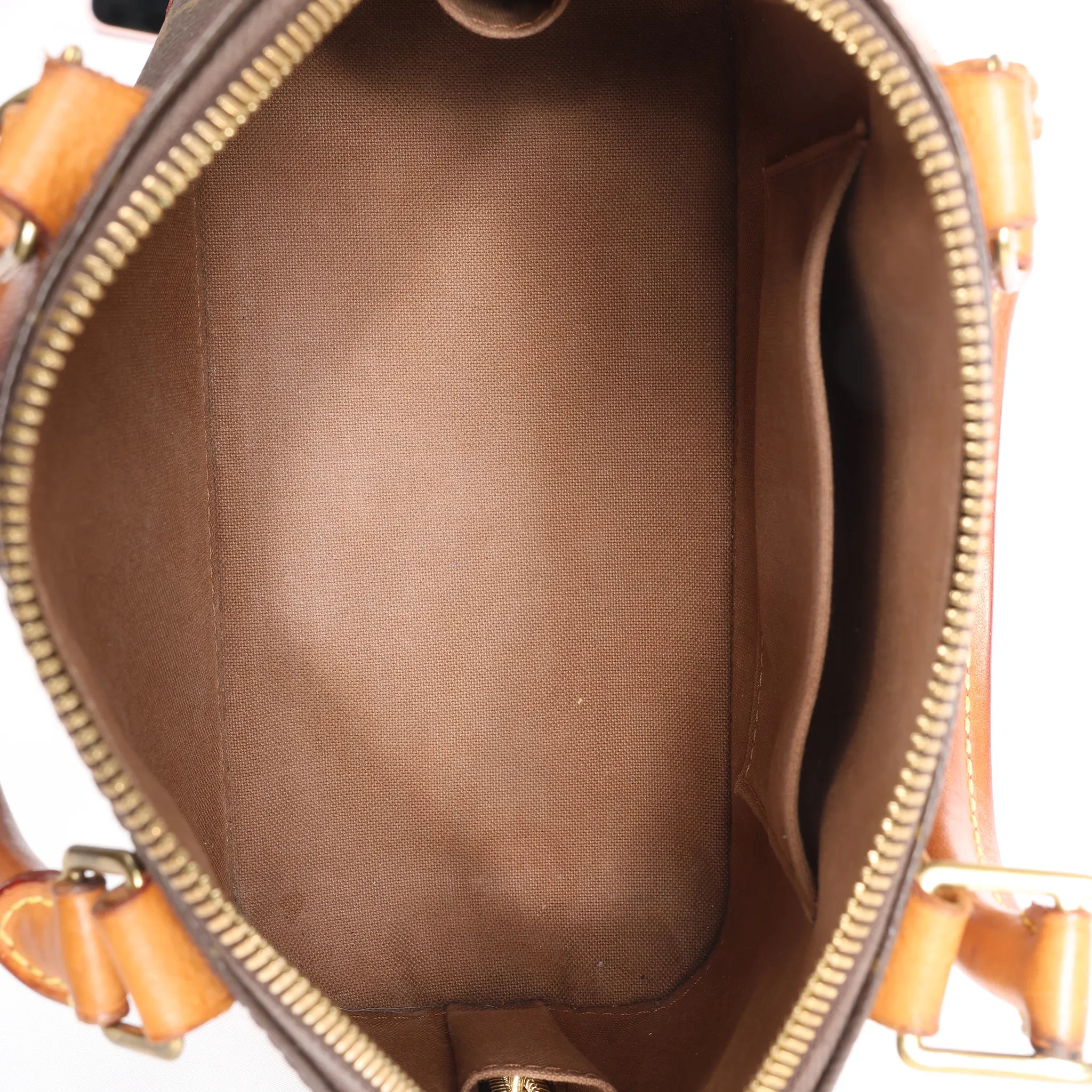 Louis Vuitton Alma BB Monogram Canvas 2Way Handbag in Brown M53152