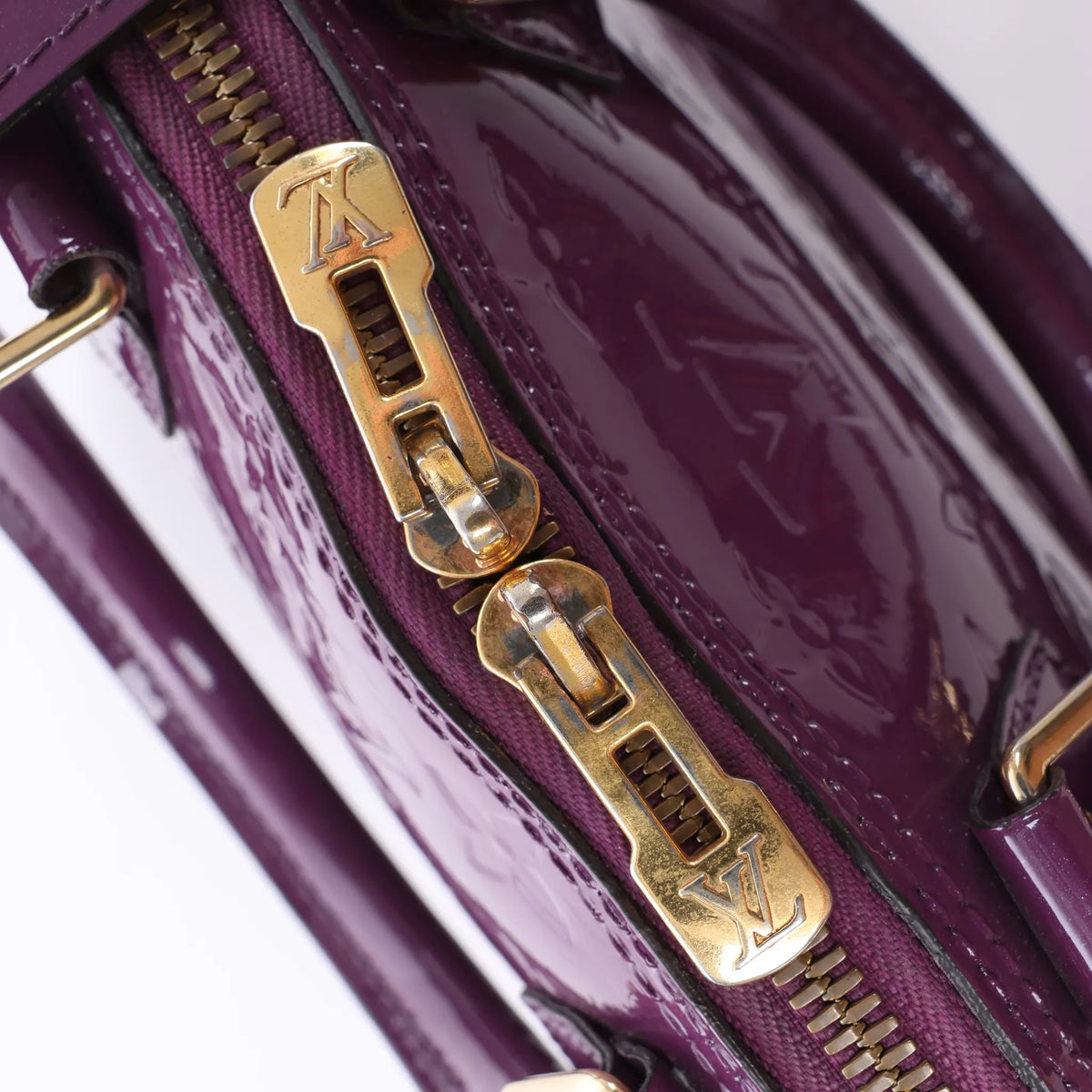 Louis Vuitton Alma BB Monogram Vernis Handbag in Purple