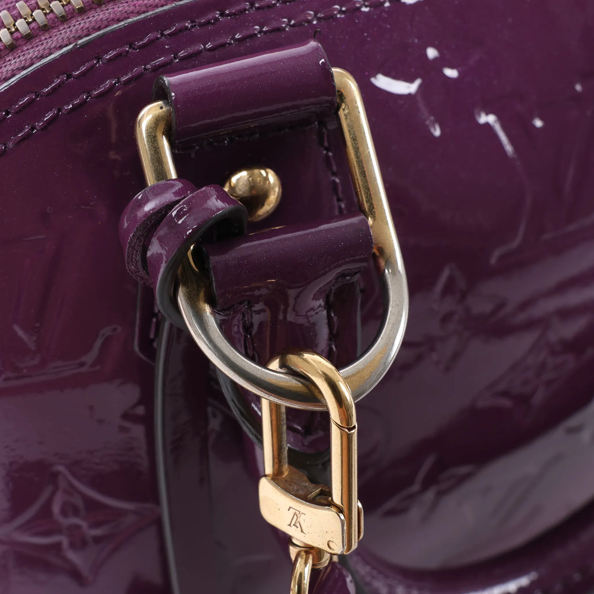 Louis Vuitton Alma BB Monogram Vernis Handbag in Purple