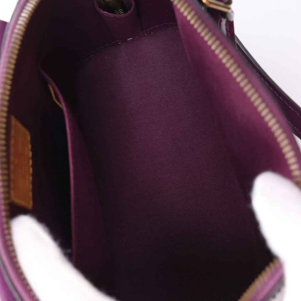 Louis Vuitton Alma BB Monogram Vernis Handbag in Purple