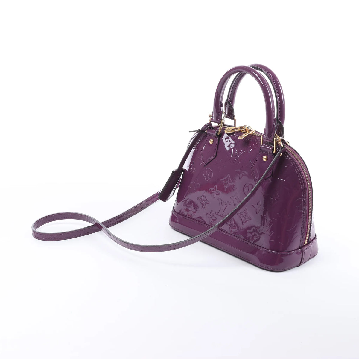 Louis Vuitton Alma BB Monogram Vernis Handbag in Purple