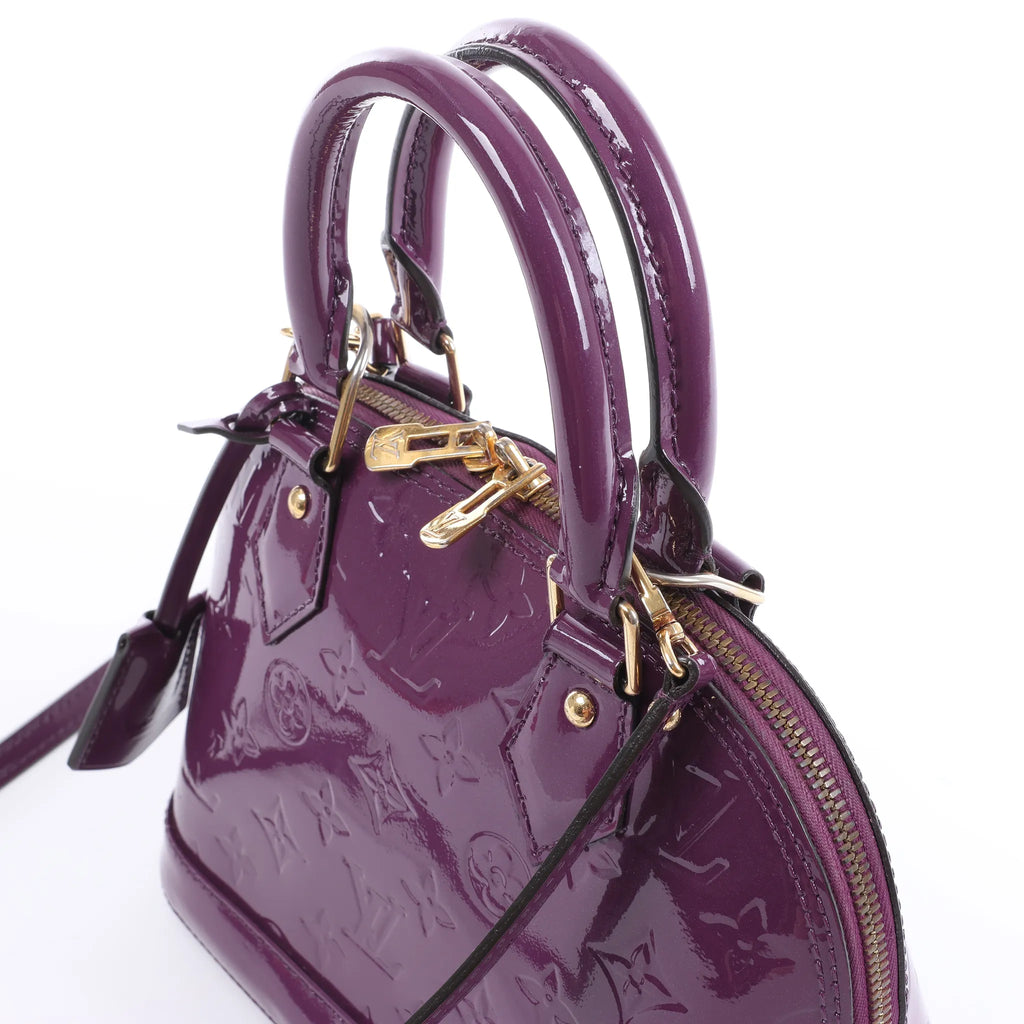 Louis Vuitton Alma BB Monogram Vernis Handbag in Purple