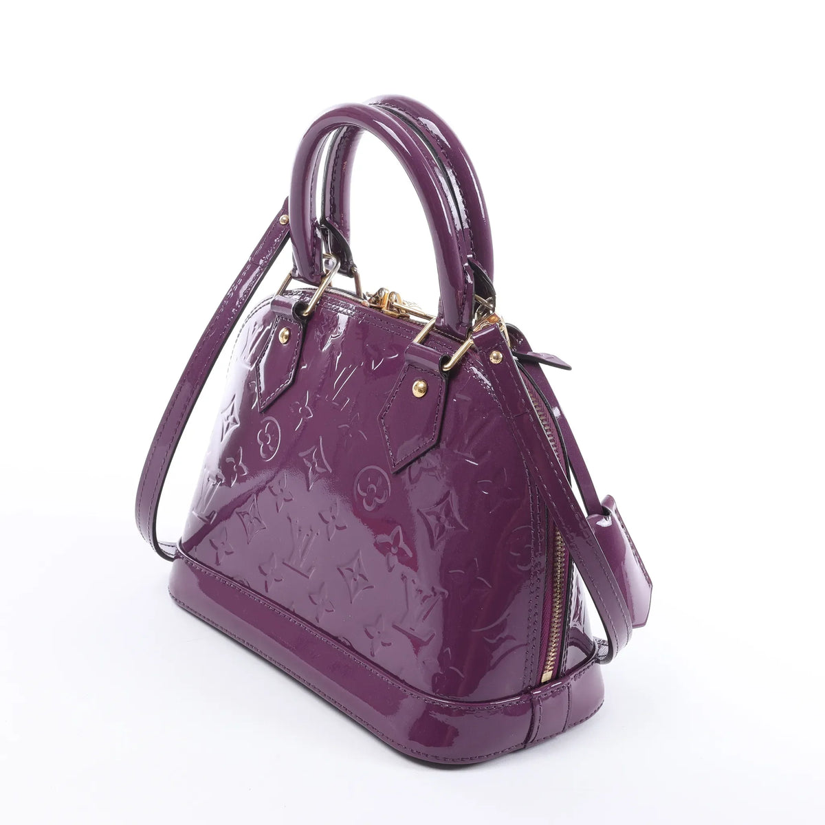 Louis Vuitton Alma BB Monogram Vernis Handbag in Purple