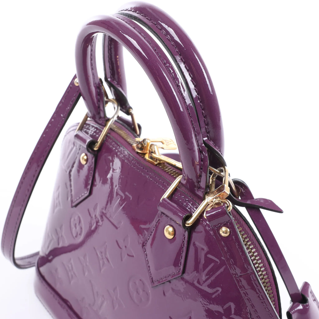 Louis Vuitton Alma BB Monogram Vernis Handbag in Purple