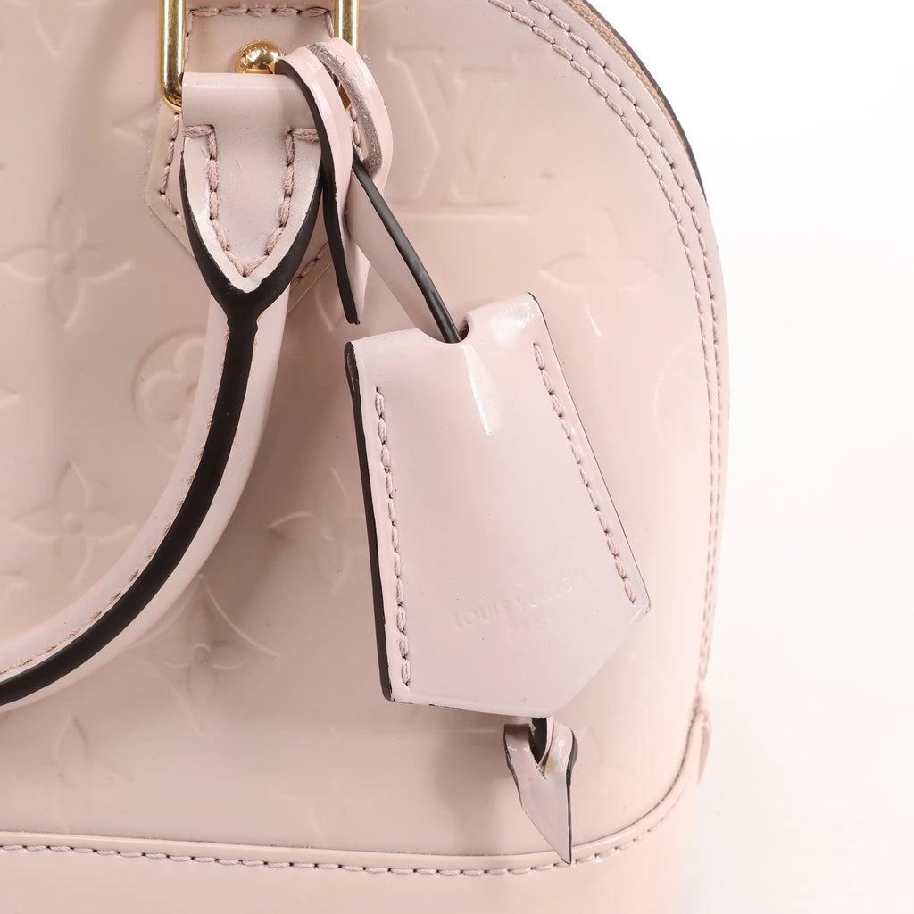 Louis Vuitton Alma BB Monogram Vernis 2Way Handbag in Pink M50415