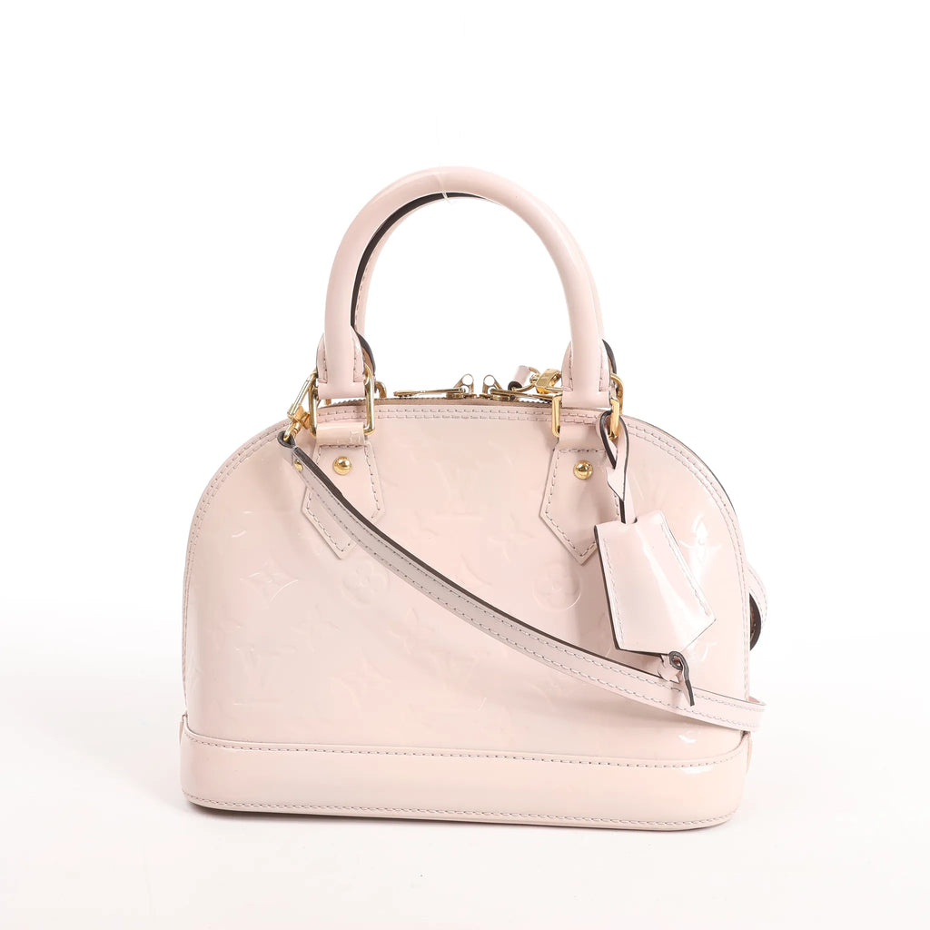 Louis Vuitton Alma BB Monogram Vernis 2Way Handbag in Pink M50415