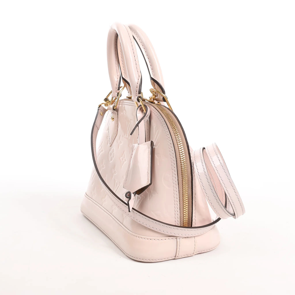 Louis Vuitton Alma BB Monogram Vernis 2Way Handbag in Pink M50415