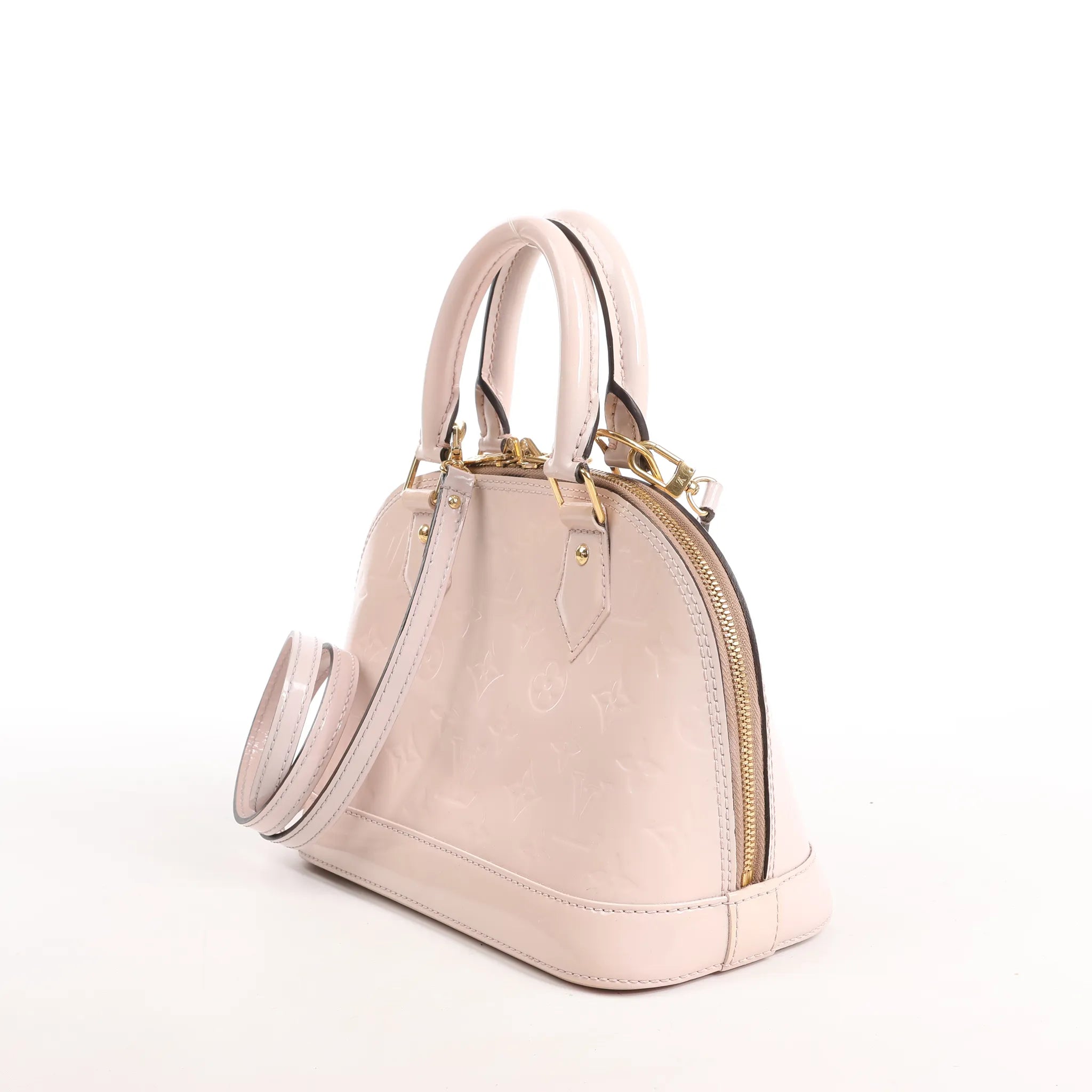 Louis Vuitton Alma BB Monogram Vernis 2Way Handbag in Pink M50415
