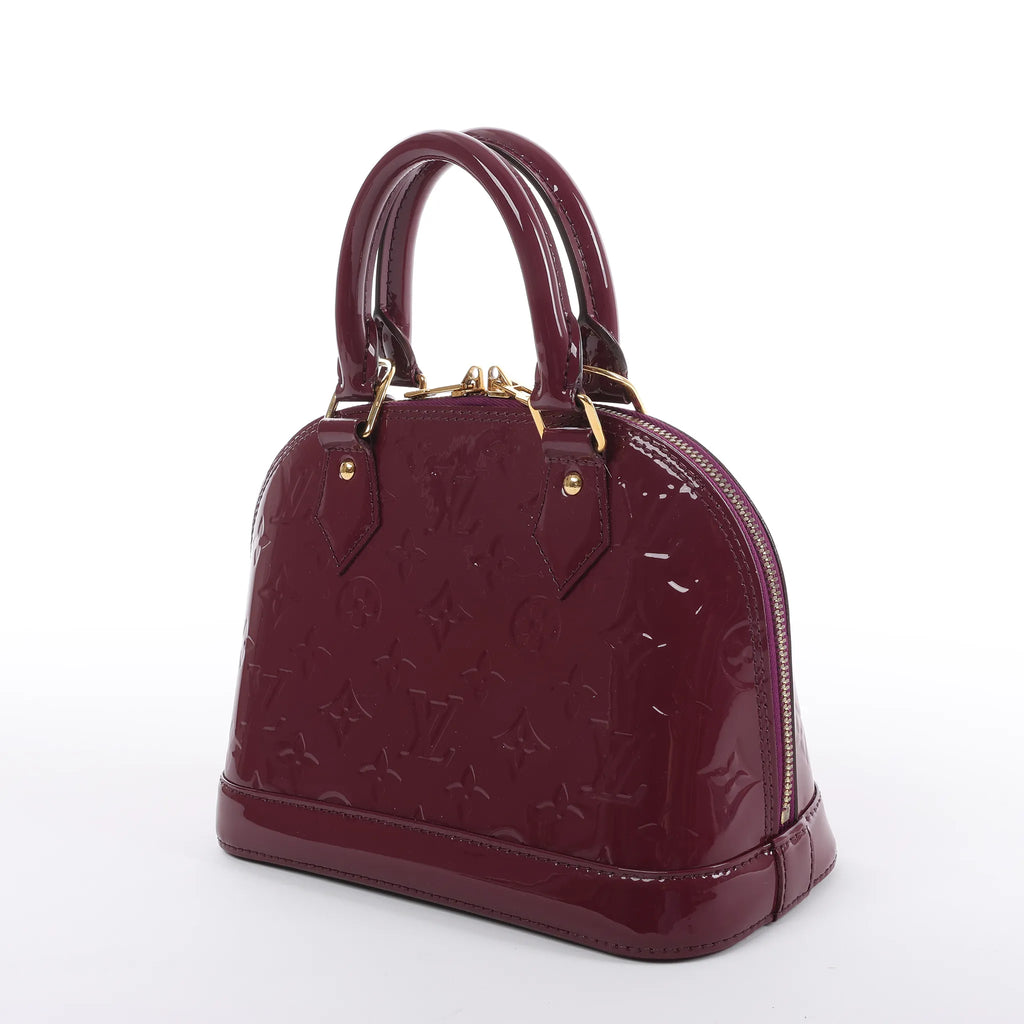 Louis Vuitton Alma BB Monogram Vernis 2Way Handbag in Purple M50565