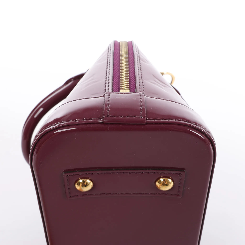 Louis Vuitton Alma BB Monogram Vernis 2Way Handbag in Purple M50565