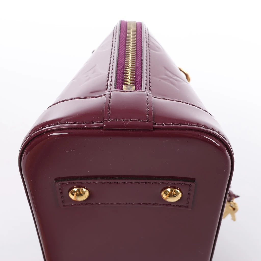 Louis Vuitton Alma BB Monogram Vernis 2Way Handbag in Purple M50565