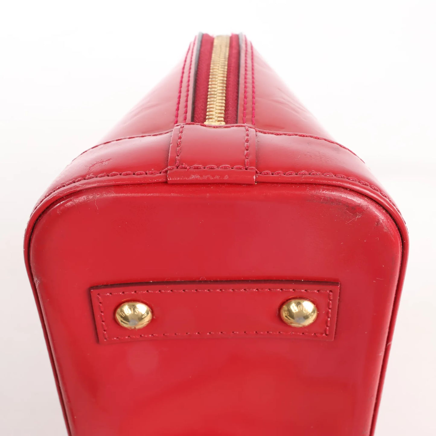 Louis Vuitton Alma BB Monogram Vernis 2Way Handbag in Red M90174