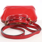 Louis Vuitton Alma BB Monogram Vernis 2Way Handbag in Red M90174