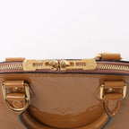 Louis Vuitton Alma BB Monogram Vernis 2Way Handbag in Brown M91585