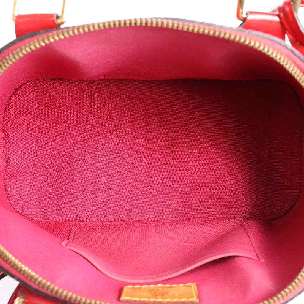 Louis Vuitton Alma BB Monogram Vernis 2Way Handbag in Red M91606