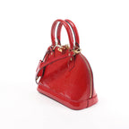 Louis Vuitton Alma BB Monogram Vernis 2Way Handbag in Red M91606