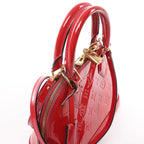 Louis Vuitton Alma BB Monogram Vernis 2Way Handbag in Red M91606
