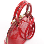 Louis Vuitton Alma BB Monogram Vernis 2Way Handbag in Red M91606