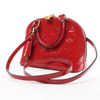 Louis Vuitton Alma BB Monogram Vernis 2Way Handbag in Red M91606