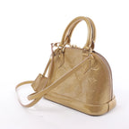 Louis Vuitton Alma BB Monogram Vernis 2Way Handbag in Gold M91677