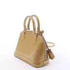 Louis Vuitton Alma BB Monogram Vernis 2Way Handbag in Gold M91677