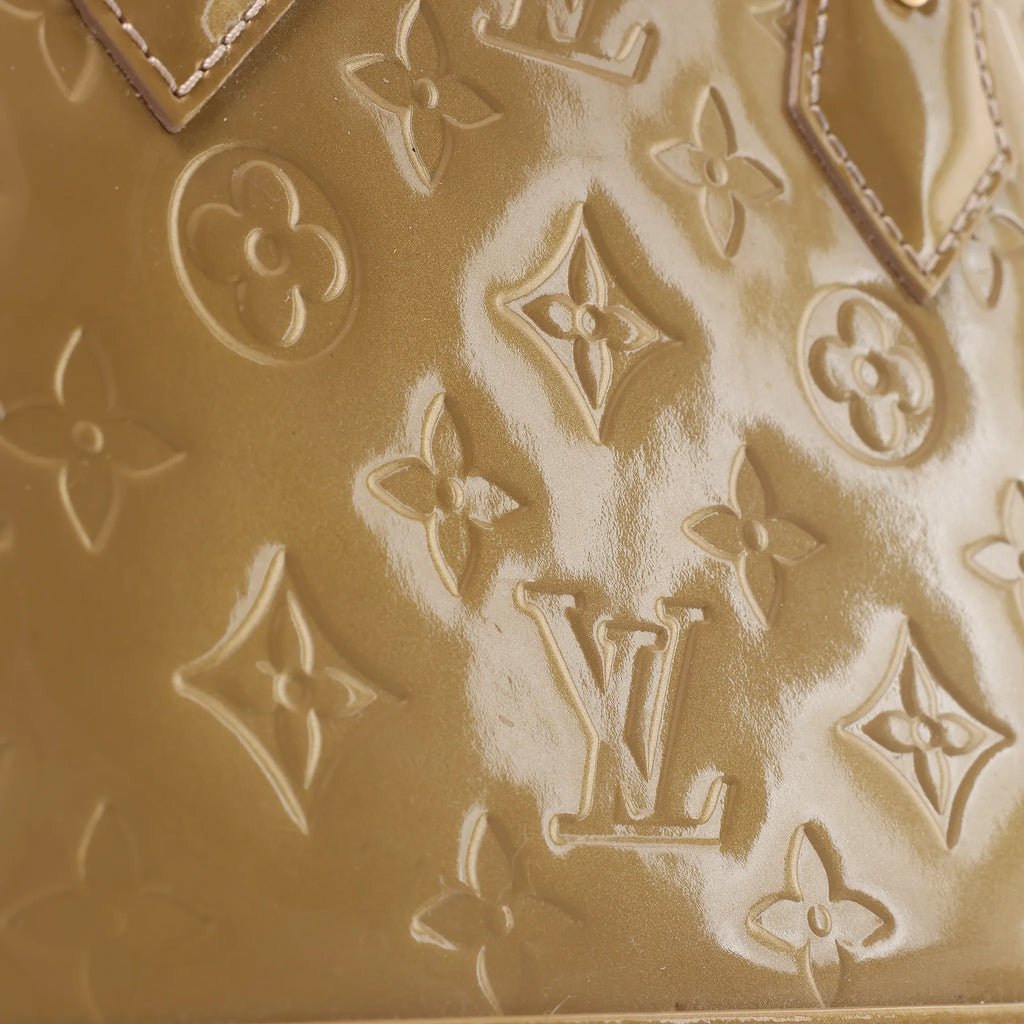 Louis Vuitton Alma BB Monogram Vernis 2Way Handbag in Gold M91677