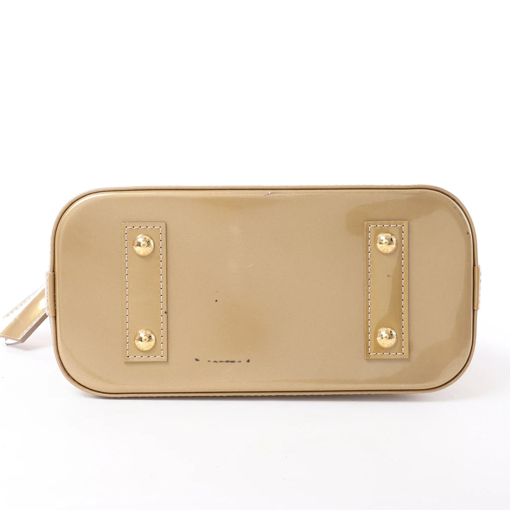 Louis Vuitton Alma BB Monogram Vernis 2Way Handbag in Gold M91677