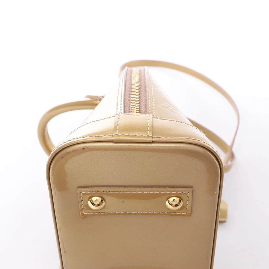 Louis Vuitton Alma BB Monogram Vernis 2Way Handbag in Gold M91677