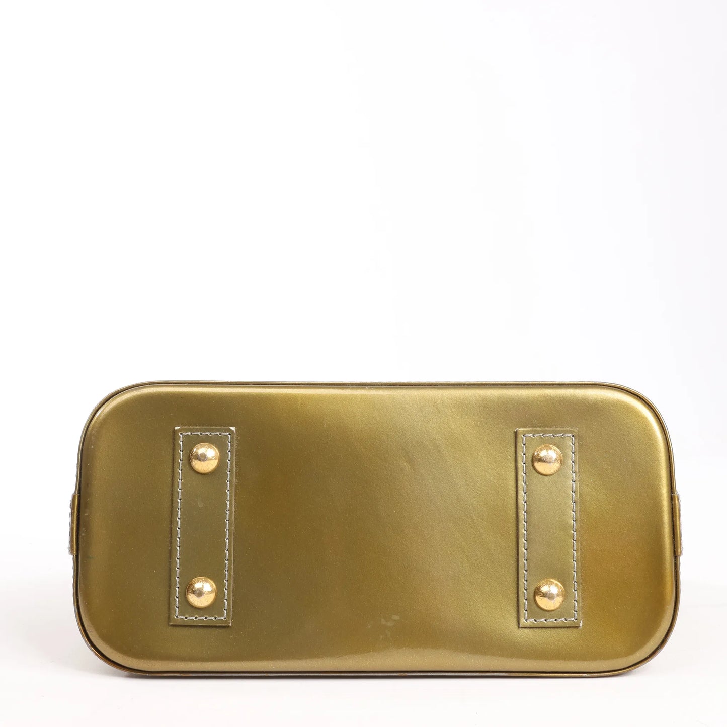 Louis Vuitton Alma BB Monogram Vernis 2Way Handbag in Gold M91677