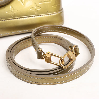 Louis Vuitton Alma BB Monogram Vernis 2Way Handbag in Gold M91677
