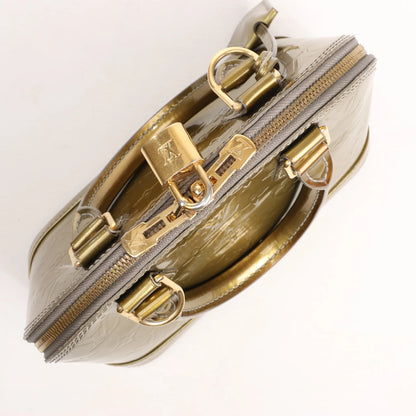 Louis Vuitton Alma BB Monogram Vernis 2Way Handbag in Gold M91677
