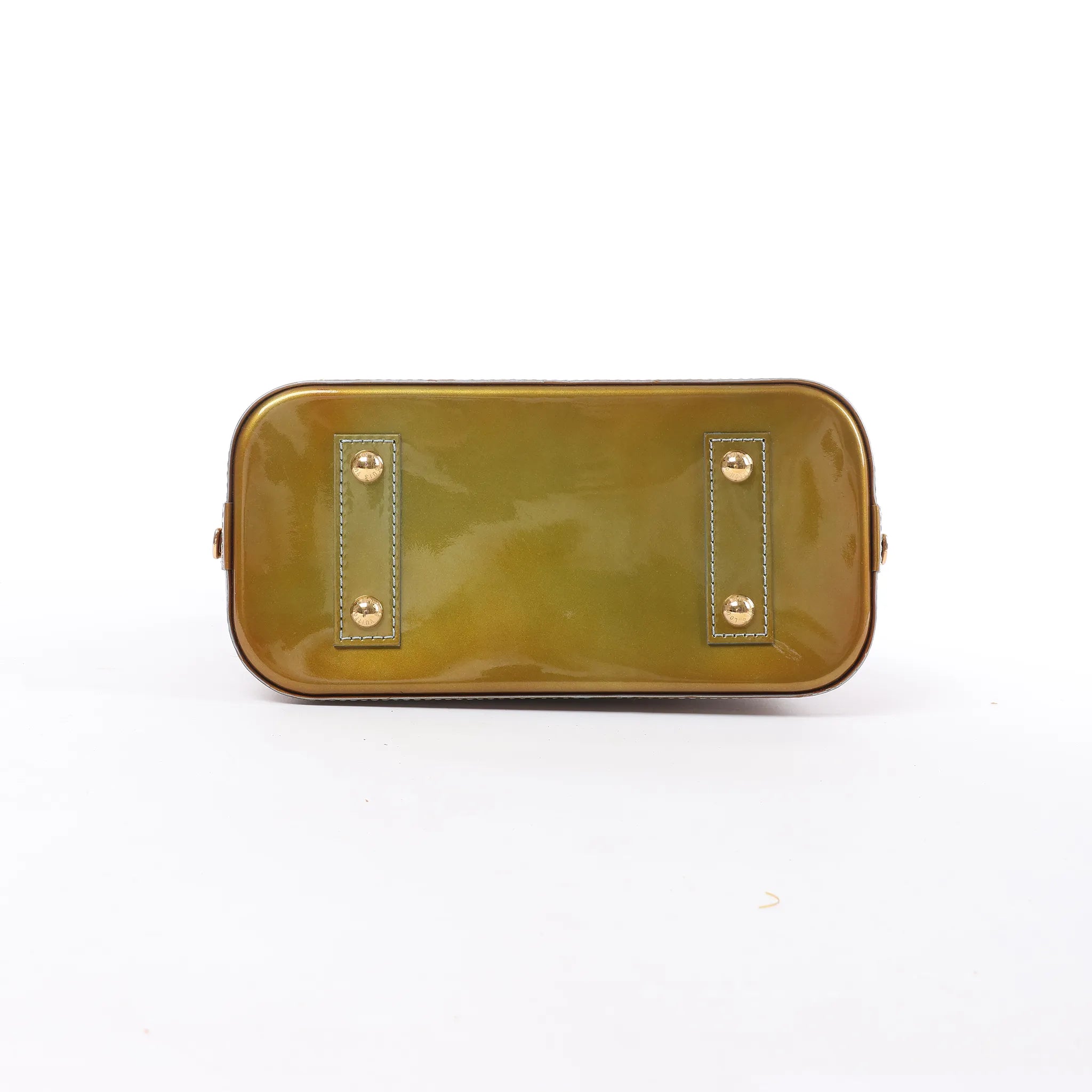 Bolso de mano Louis Vuitton Alma BB Monogram Vernis 2Way en dorado M91677
