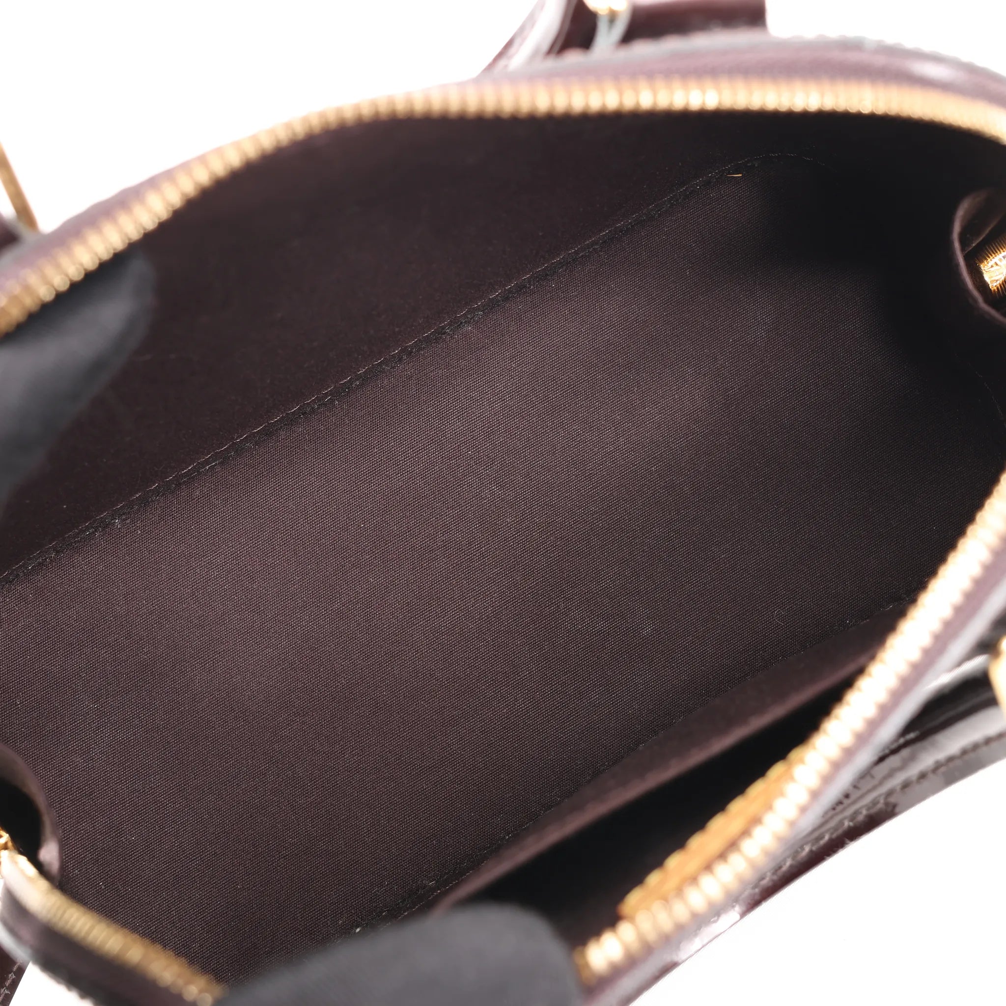 Louis Vuitton Alma BB Monogram Vernis Leather Handbag in Dark Purple M91678