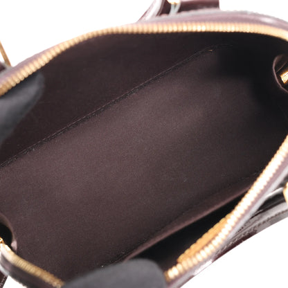 Louis Vuitton Alma BB Monogram Vernis Leather Handbag in Dark Purple M91678