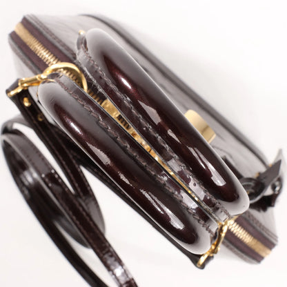 Louis Vuitton Alma BB Monogram Vernis Leather Handbag in Dark Purple M91678