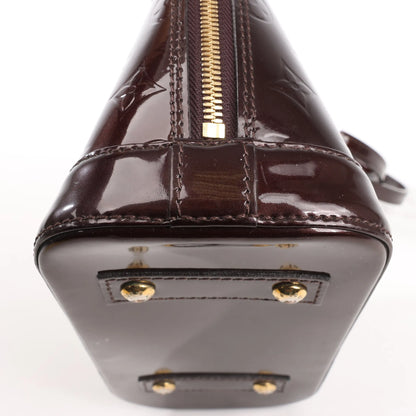 Louis Vuitton Alma BB Monogram Vernis Leather Handbag in Dark Purple M91678