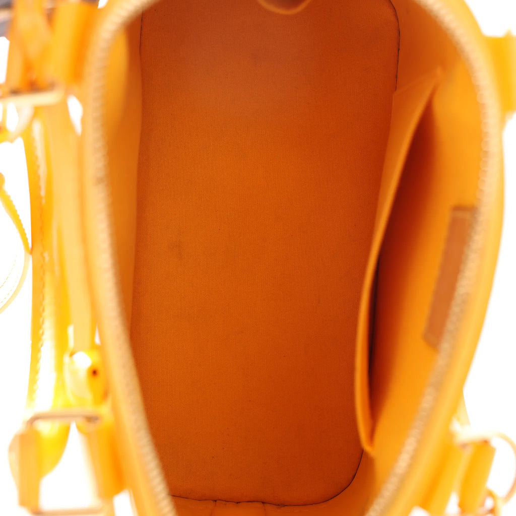 Louis Vuitton Alma BB Monogram Vernis 2Way Handbag in Yellow M91697