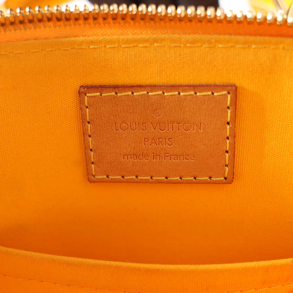 Louis Vuitton Alma BB Monogram Vernis 2Way Handbag in Yellow M91697
